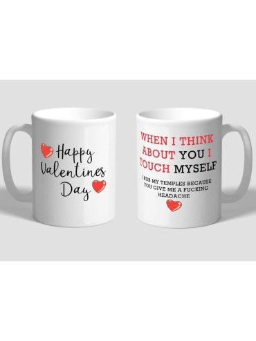 Valentines mug Touch myself rude Valentines mug Touch myself rude